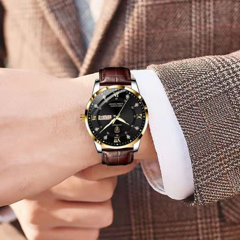 Herren Armbanduhr Wasserdicht mit Leuchtfunktion 1