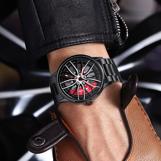 Herren Armbanduhr im Rennwagen-Stil 3