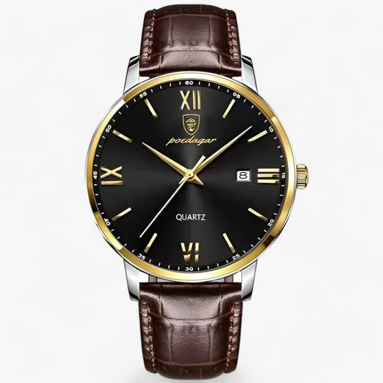 Herren Armbanduhr mit Luxuriösem Lederarmband für Modernen Stil 1