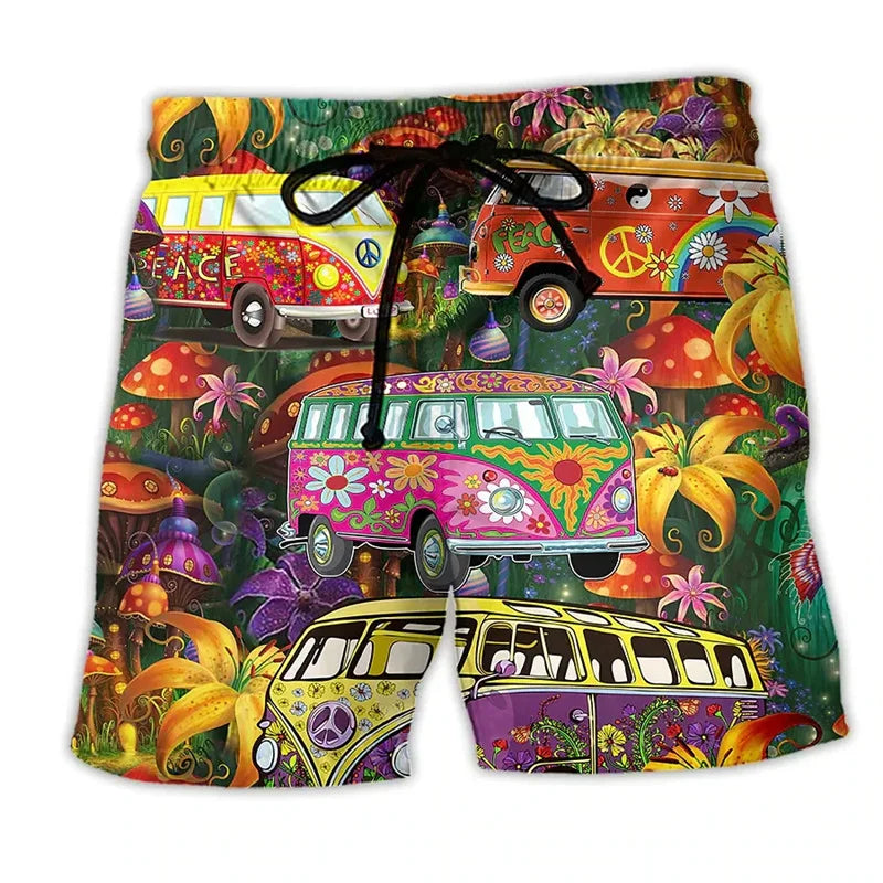 Herren Badshorts mit Graffiti-Design 0