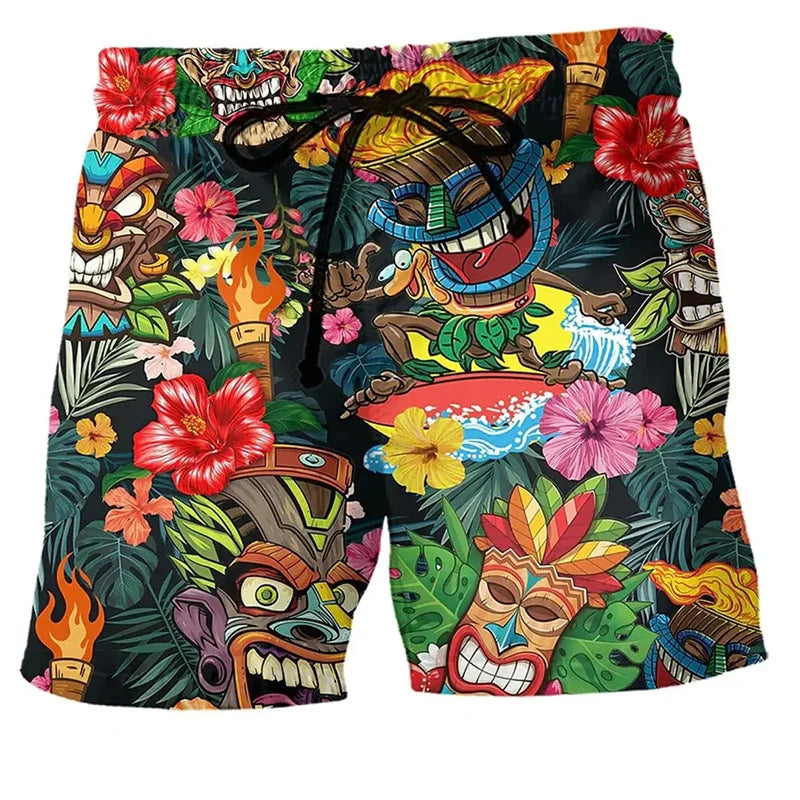 Herren Badshorts mit Graffiti-Design 2