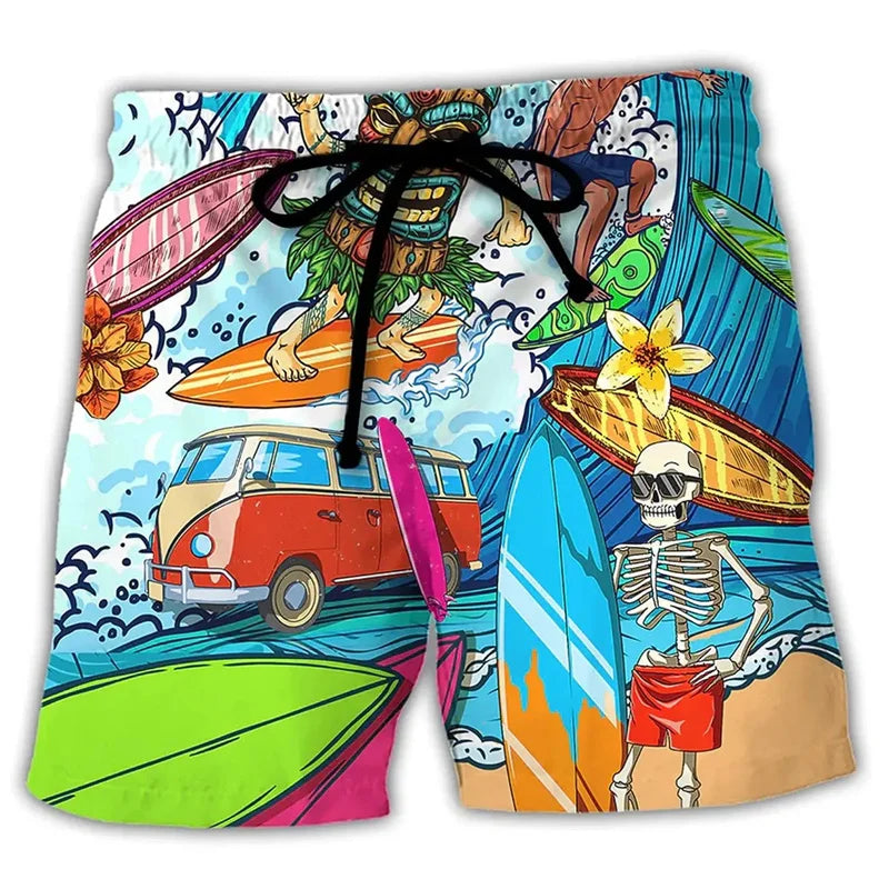 Herren Badshorts mit Graffiti-Design 3