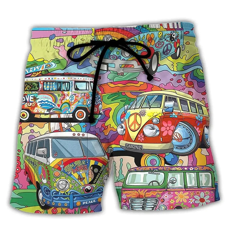 Herren Badshorts mit Graffiti-Design 5
