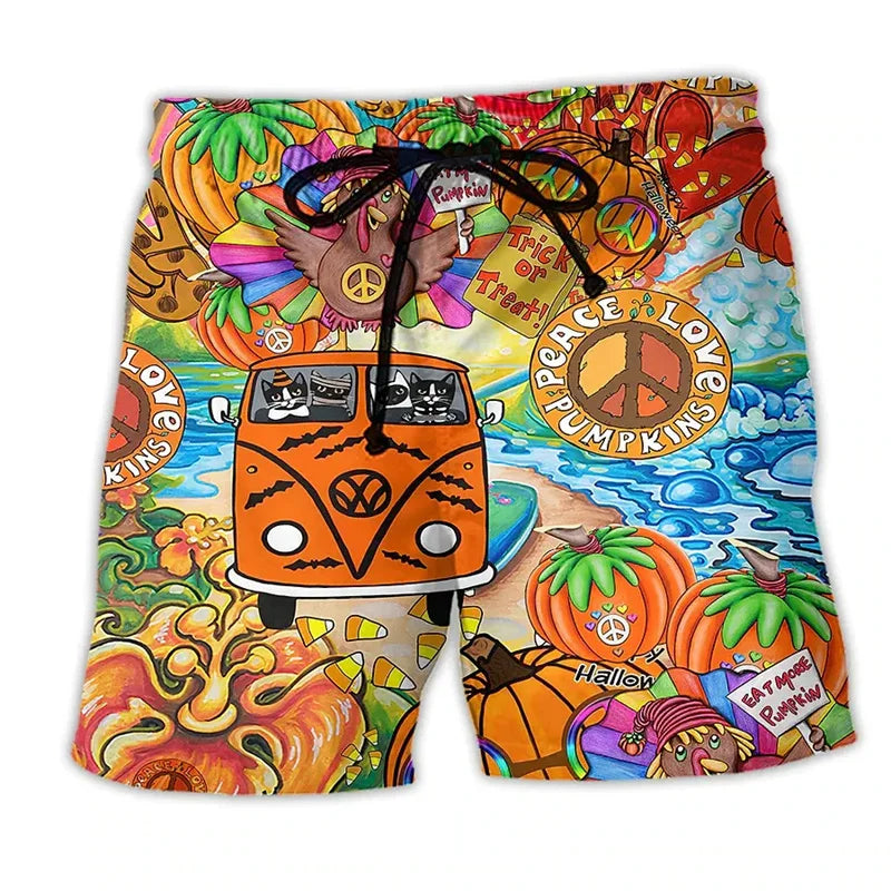 Herren Badshorts mit Graffiti-Design 7