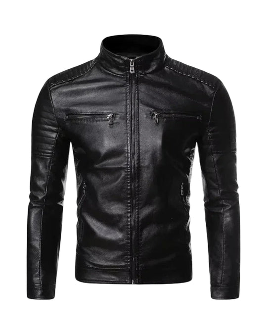 Herren Bikerjacke Slim Fit 0