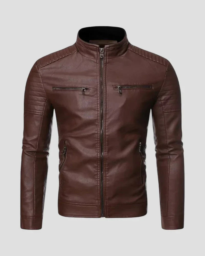 Herren Bikerjacke Slim Fit 1