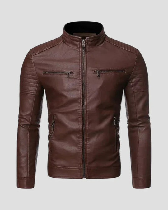 Herren Bikerjacke Slim Fit 1