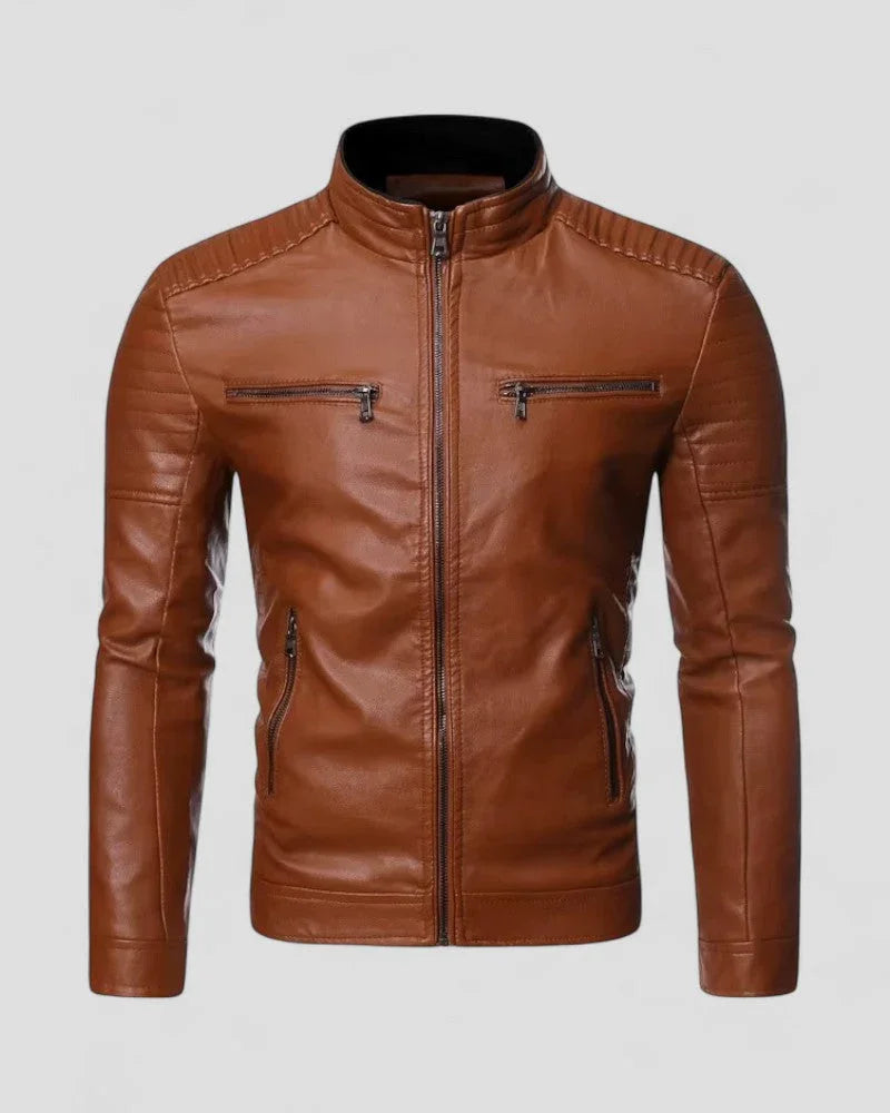 Herren Bikerjacke Slim Fit 2