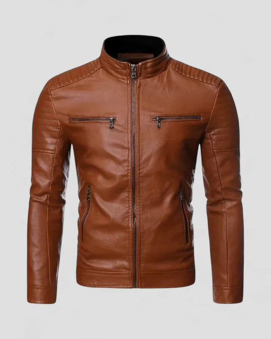 Herren Bikerjacke Slim Fit 2