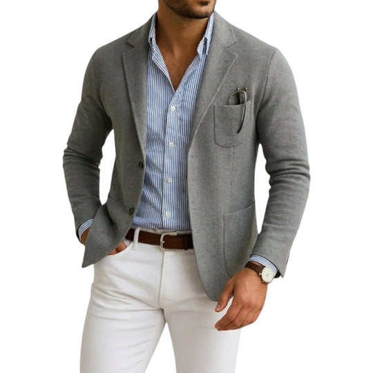 Herren Blazer mit Stehkragen Klassisch 0