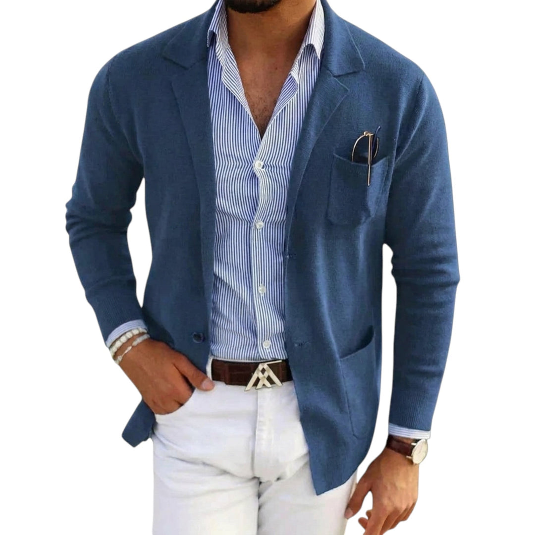 Herren Blazer mit Stehkragen Klassisch 3