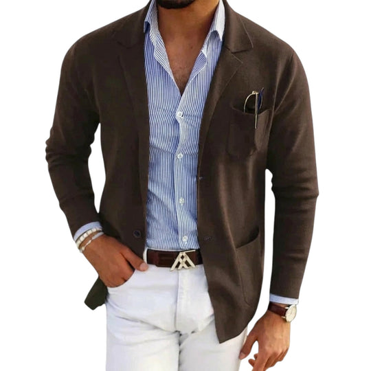 Herren Blazer mit Stehkragen Klassisch 8