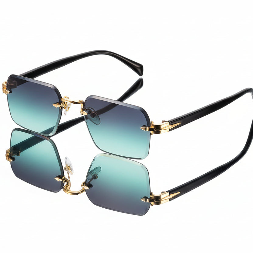 Herren Brille Randlos Quadrat 0