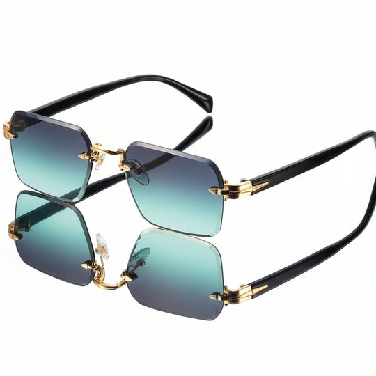 Herren Brille Randlos Quadrat 0