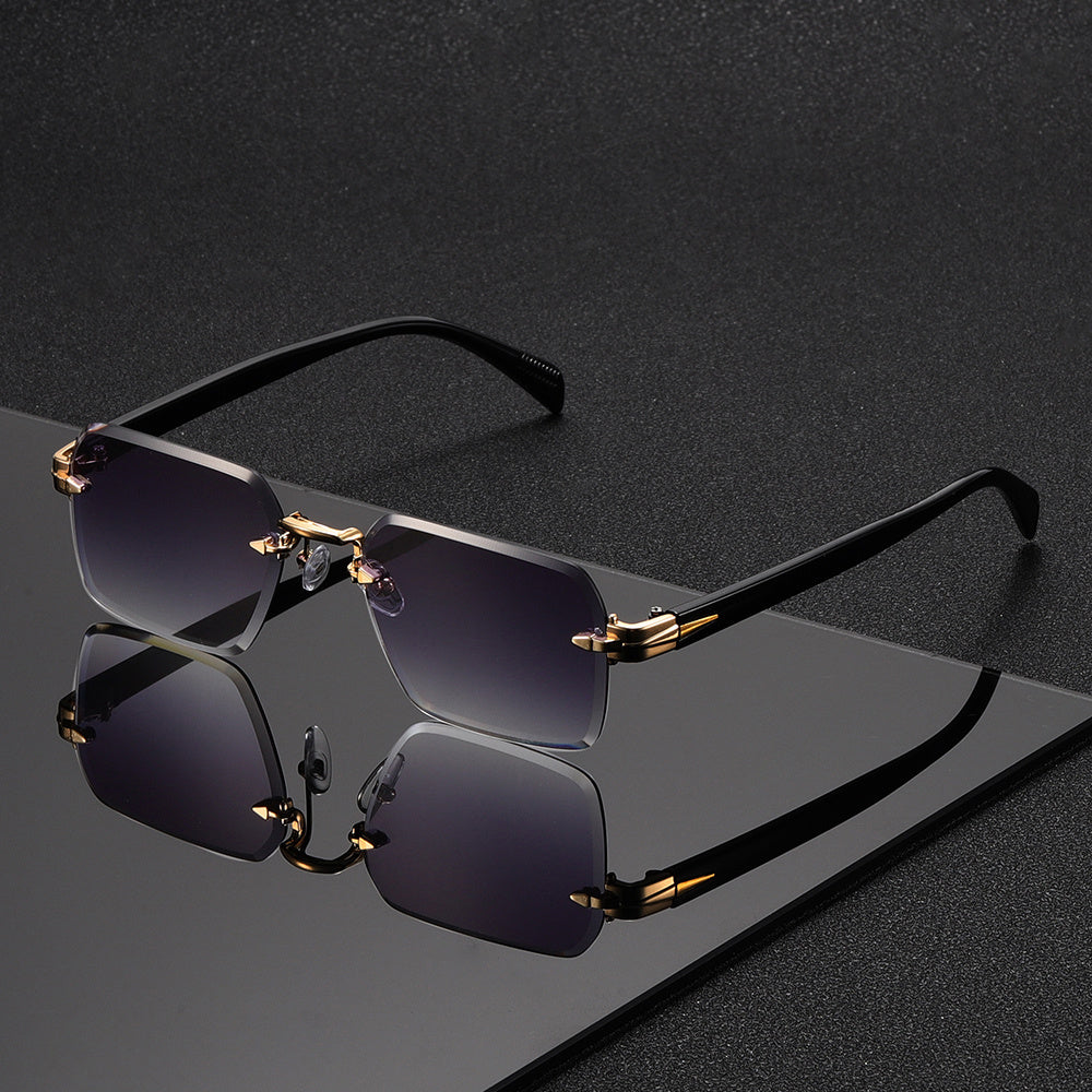 Herren Brille Randlos Quadrat 5