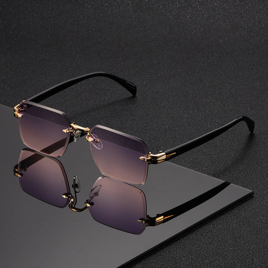 Herren Brille Randlos Quadrat 9