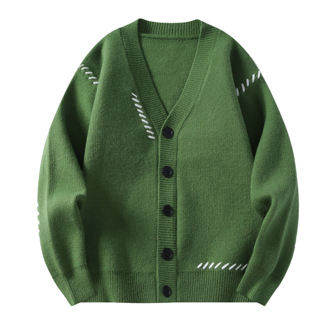 Herren Cardigan Übergröße mit Knopfleiste 0