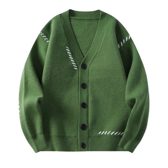 Herren Cardigan Übergröße mit Knopfleiste 0