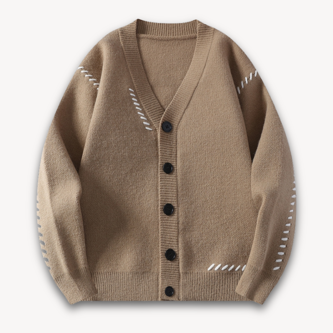 Herren Cardigan Übergröße mit Knopfleiste 2