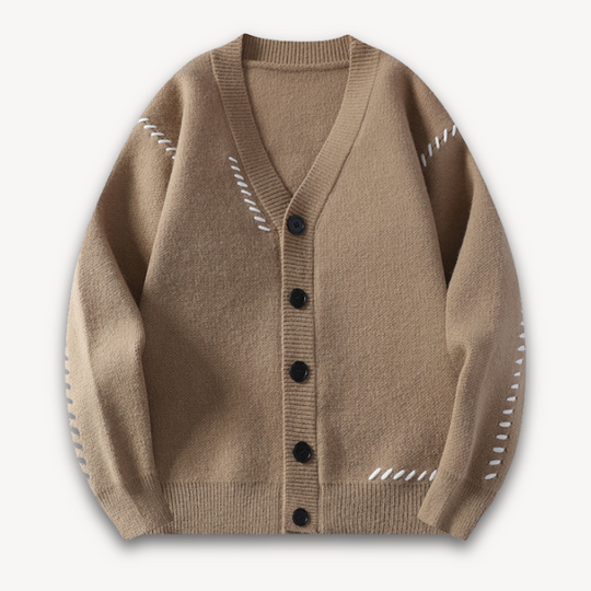 Herren Cardigan Übergröße mit Knopfleiste 2