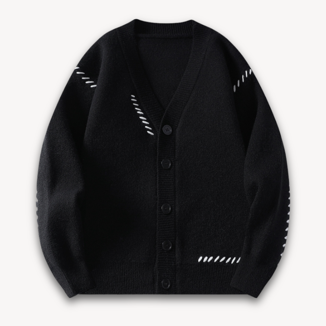 Herren Cardigan Übergröße mit Knopfleiste 3