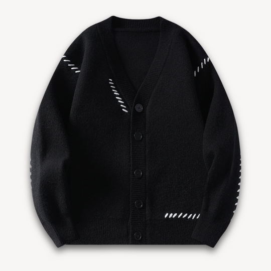 Herren Cardigan Übergröße mit Knopfleiste 3