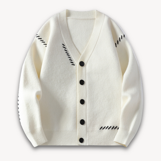 Herren Cardigan Übergröße mit Knopfleiste 4