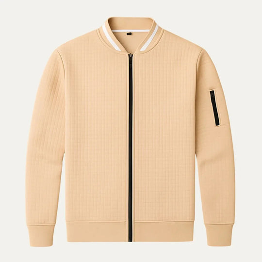 Herren Cardigan mit Reißverschluss und Stehkragen 1