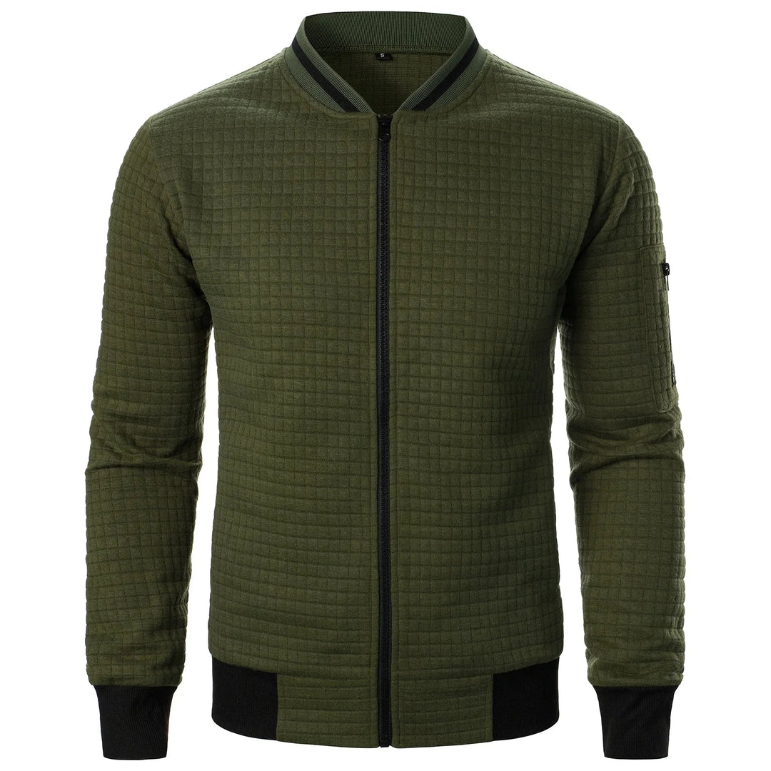 Herren Cardigan mit Reißverschluss und Stehkragen 11