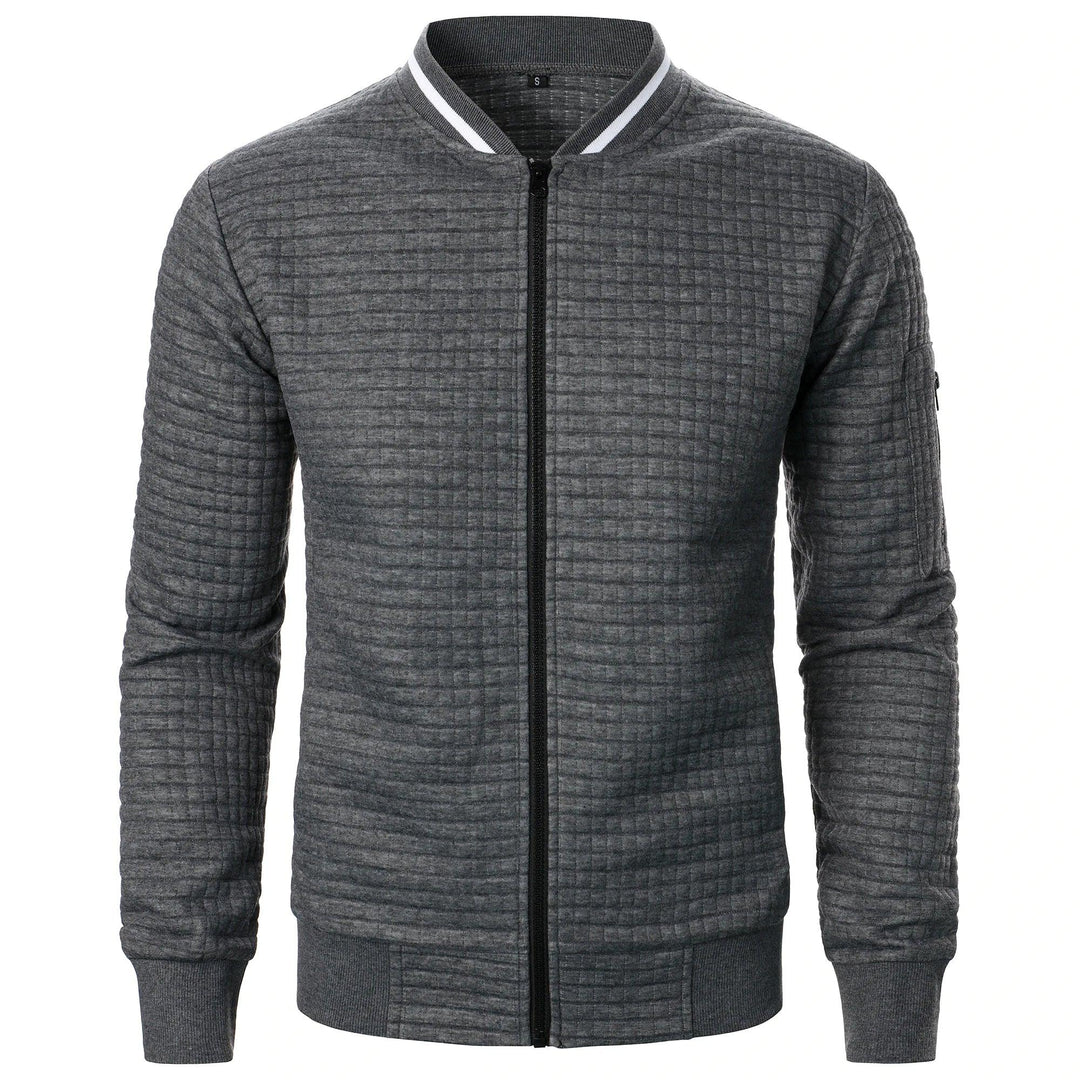 Herren Cardigan mit Reißverschluss und Stehkragen 12