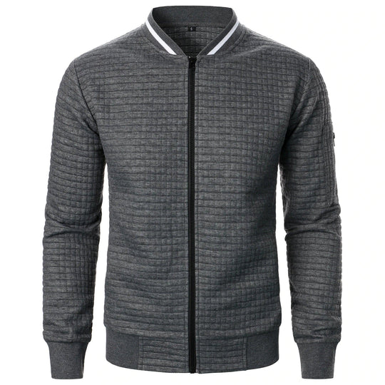 Herren Cardigan mit Reißverschluss und Stehkragen 12