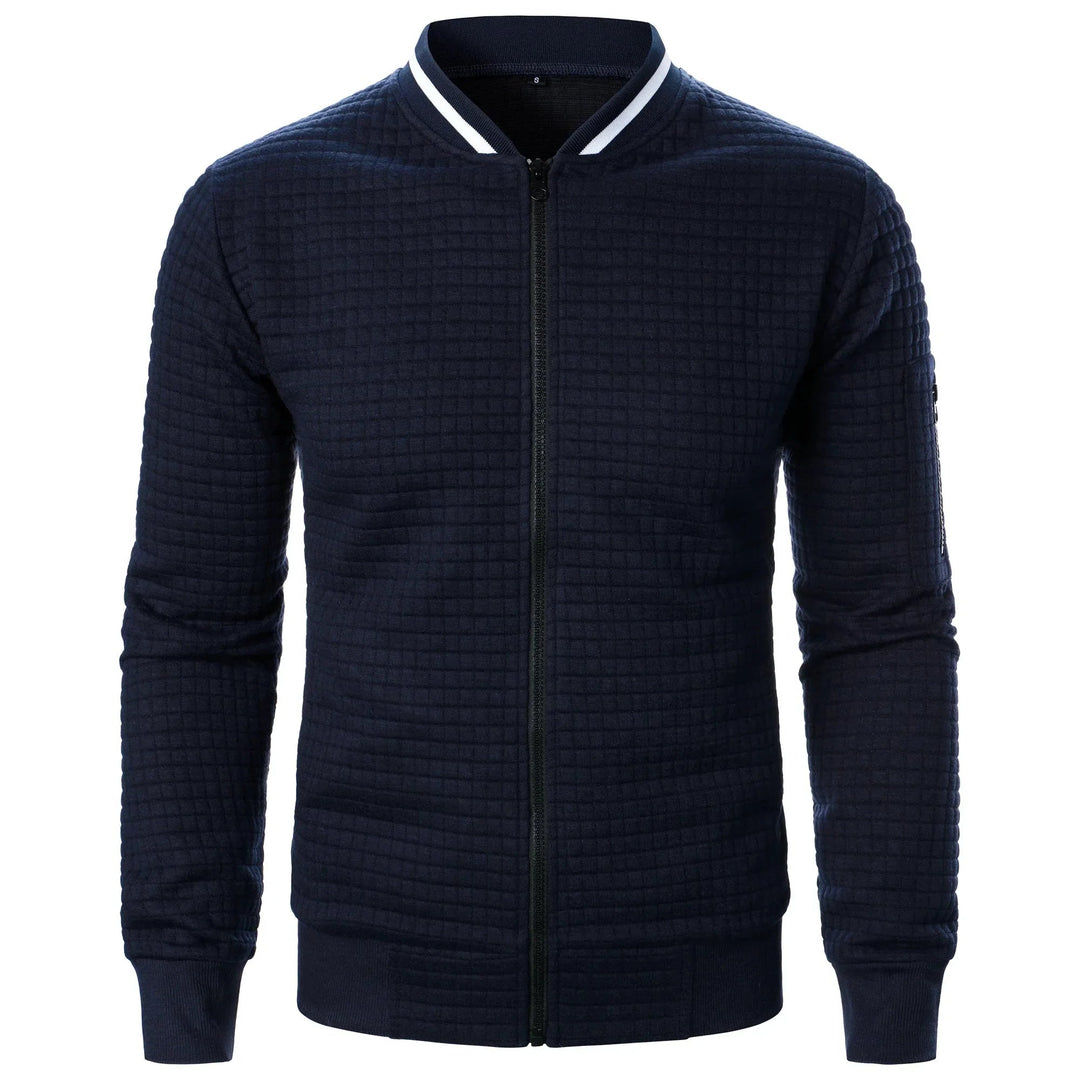 Herren Cardigan mit Reißverschluss und Stehkragen 13