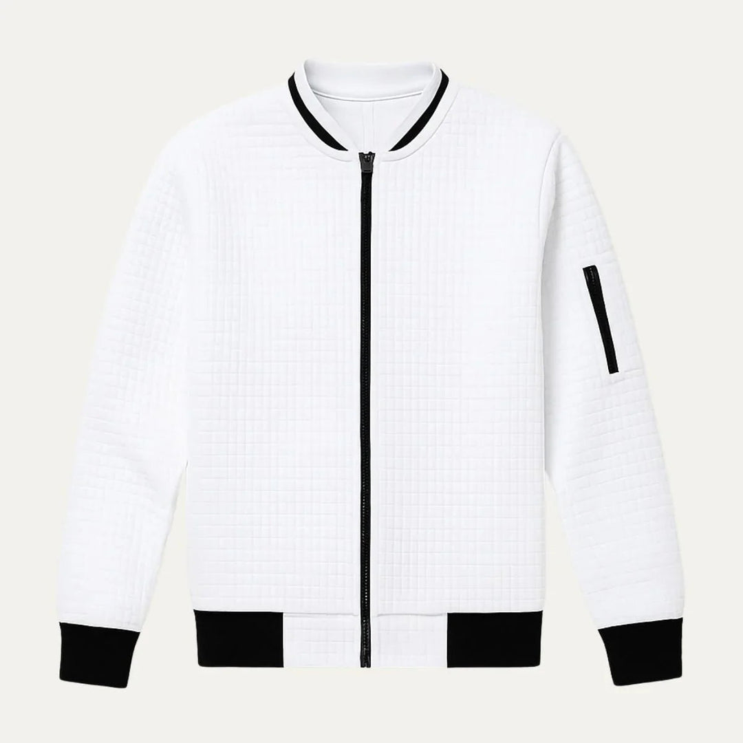 Herren Cardigan mit Reißverschluss und Stehkragen 2