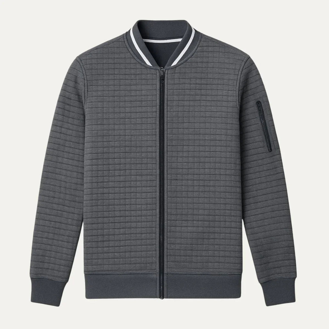 Herren Cardigan mit Reißverschluss und Stehkragen 3
