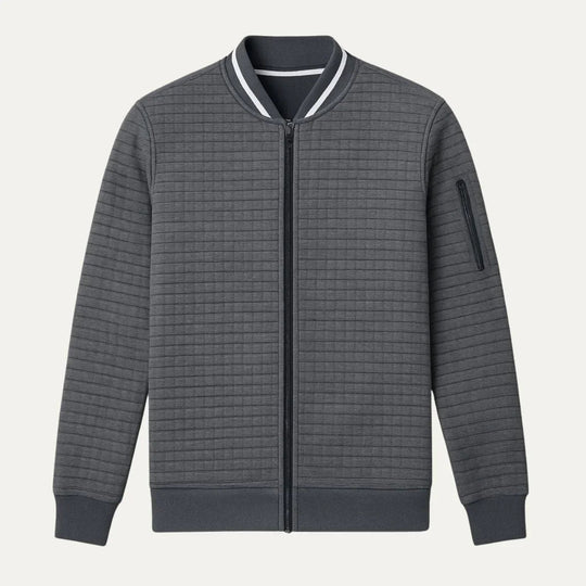 Herren Cardigan mit Reißverschluss und Stehkragen 3