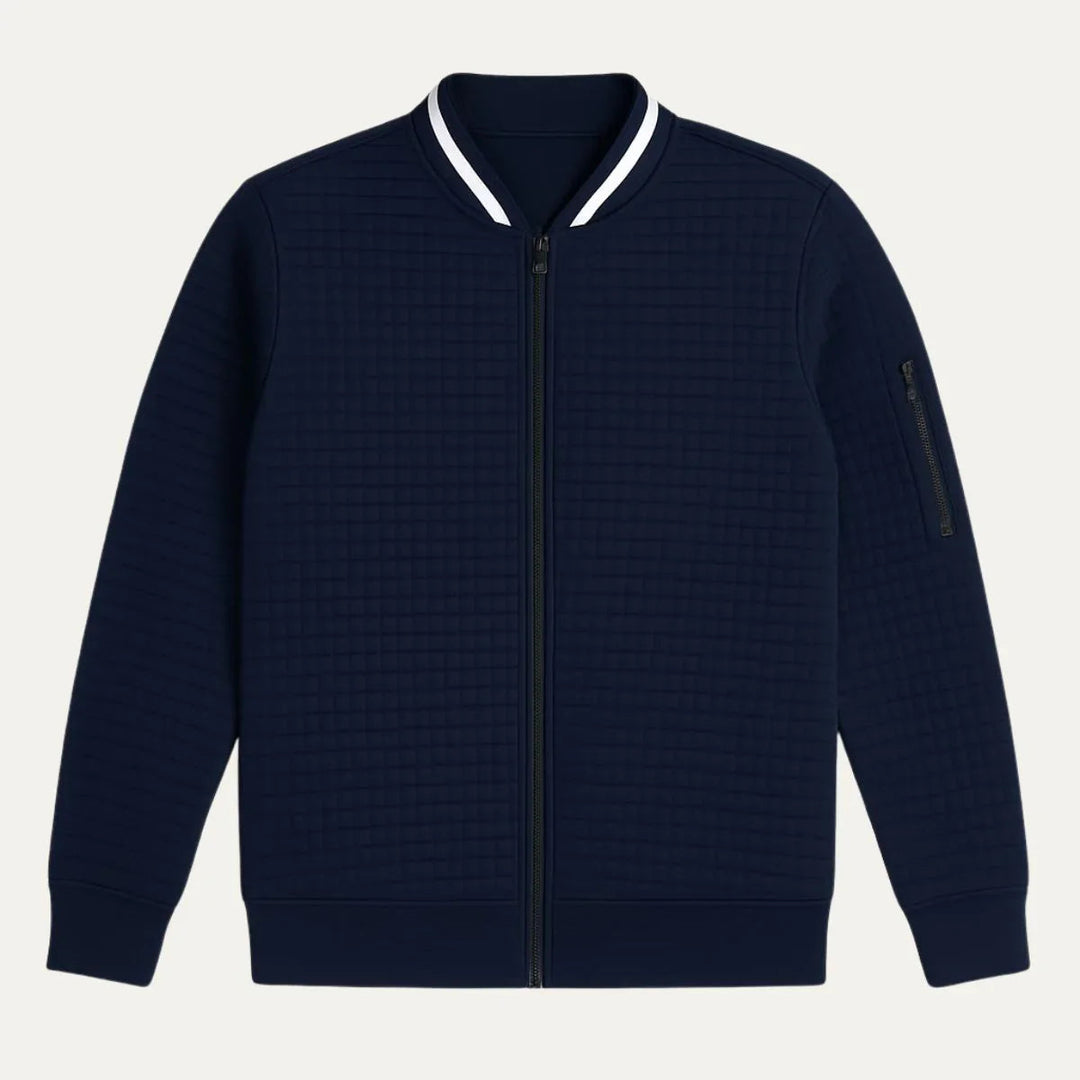 Herren Cardigan mit Reißverschluss und Stehkragen 6