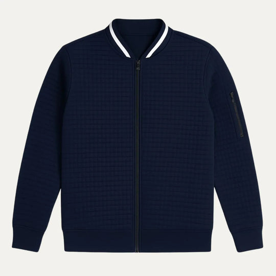 Herren Cardigan mit Reißverschluss und Stehkragen 6