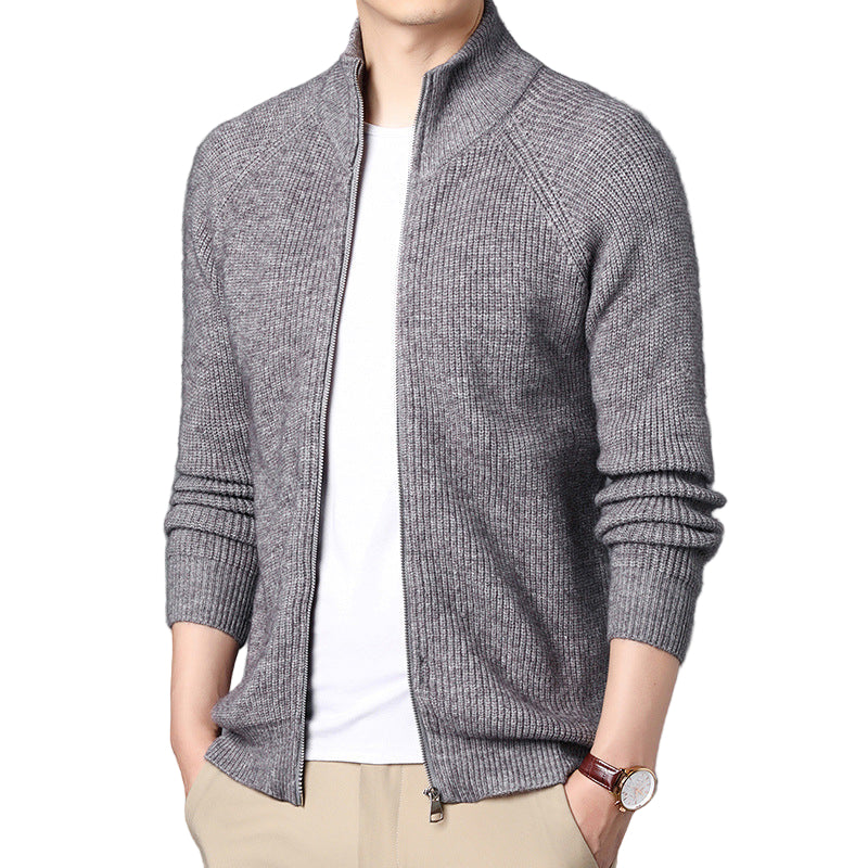 Herren Cardigan mit Reißverschluss und entspannter Passform 0