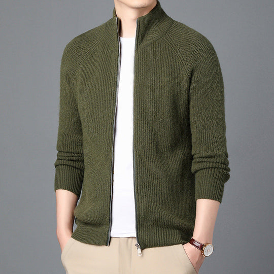 Herren Cardigan mit Reißverschluss und entspannter Passform 2