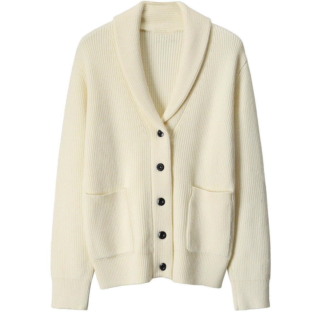 Herren Cardigan mit Schalkragen und Rippstrickdesign 3