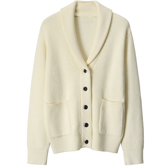 Herren Cardigan mit Schalkragen und Rippstrickdesign 3