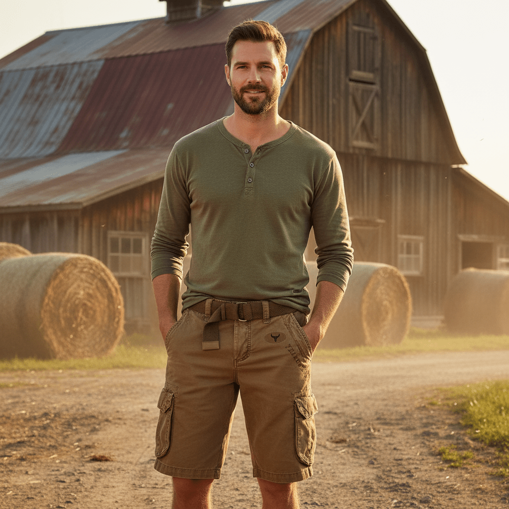 Herren Cargo-Shorts Funktionelles Design 1