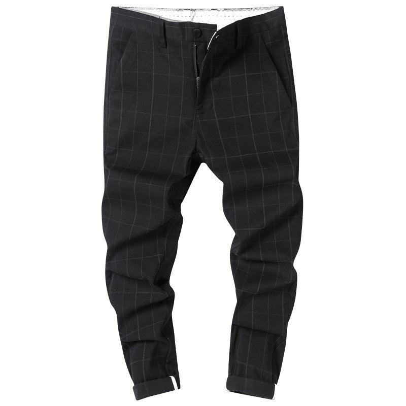 Herren Check Hose mit geradem Bein 5