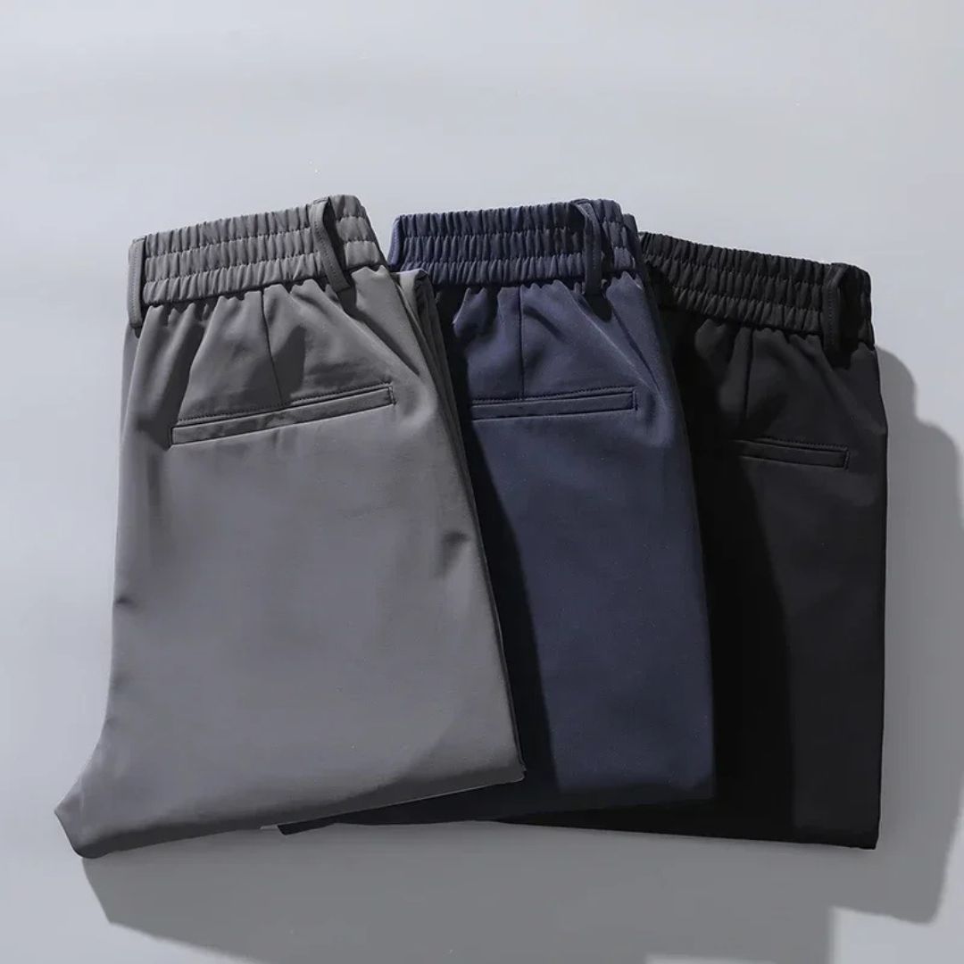 Herren Chino Hose Elegante Freizeit Baumwolle 4-Wege-Stretch 6