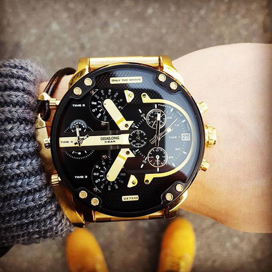 Herren Chronograph Uhr Edelstahl 1