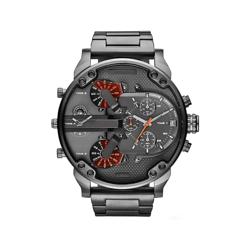 Herren Chronograph Uhr Edelstahl 12