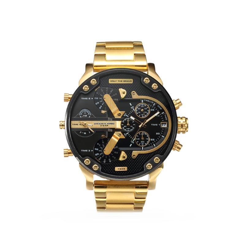 Herren Chronograph Uhr Edelstahl 12