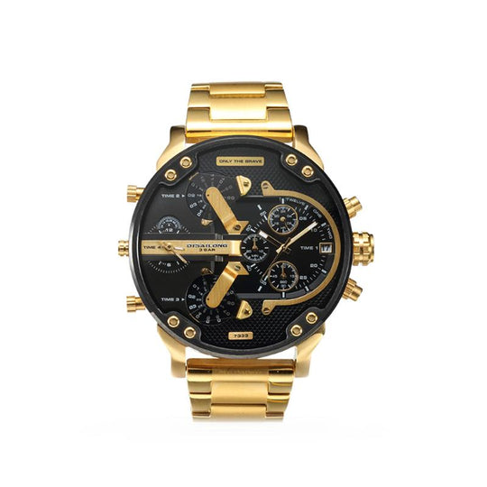 Herren Chronograph Uhr Edelstahl 12