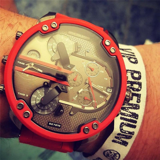 Herren Chronograph Uhr Edelstahl 2