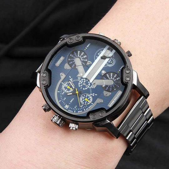 Herren Chronograph Uhr Edelstahl 4